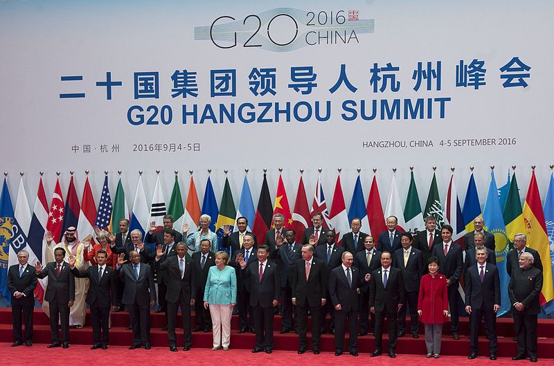 World Leaders at the 2016 G20 Summit (September 4 and Sept 5, 2016) in Hangzhou (China). (Source; Casa Rosada (Argentina Presidency of the Nation) [CC BY 2.5 ar (http://creativecommons.org/licenses/by/2.5/ar/deed.en)], via Wikimedia Commons)