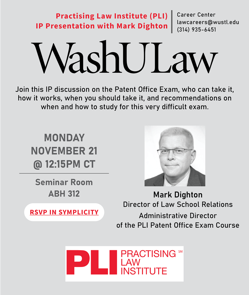 Learn More Patent Office Exam w/ Practicing Law Institute (PLI) Mon